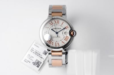 AF Factory Ballon Bleu de Cartier 42*13MM Stainless Steel Two-tone Rose Gold Bracelet Cartier replica watches online USA 